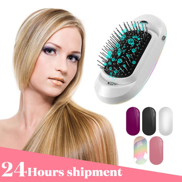New Version Ionic Hairbrush Potable Negative Ions Dropshipping Niche Product Unique Massage Hairbrush Anti-static Hair Brush