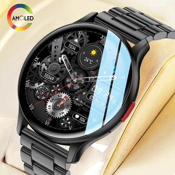 SENBONO New Smart Watch AMOLED Always On Bluetooth Call Fitness Tracker IP68 Waterproof Smartwatch Men Women for Android IOS